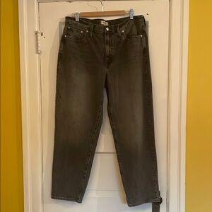 Madewell Slouchy Boyjean in Faded Black